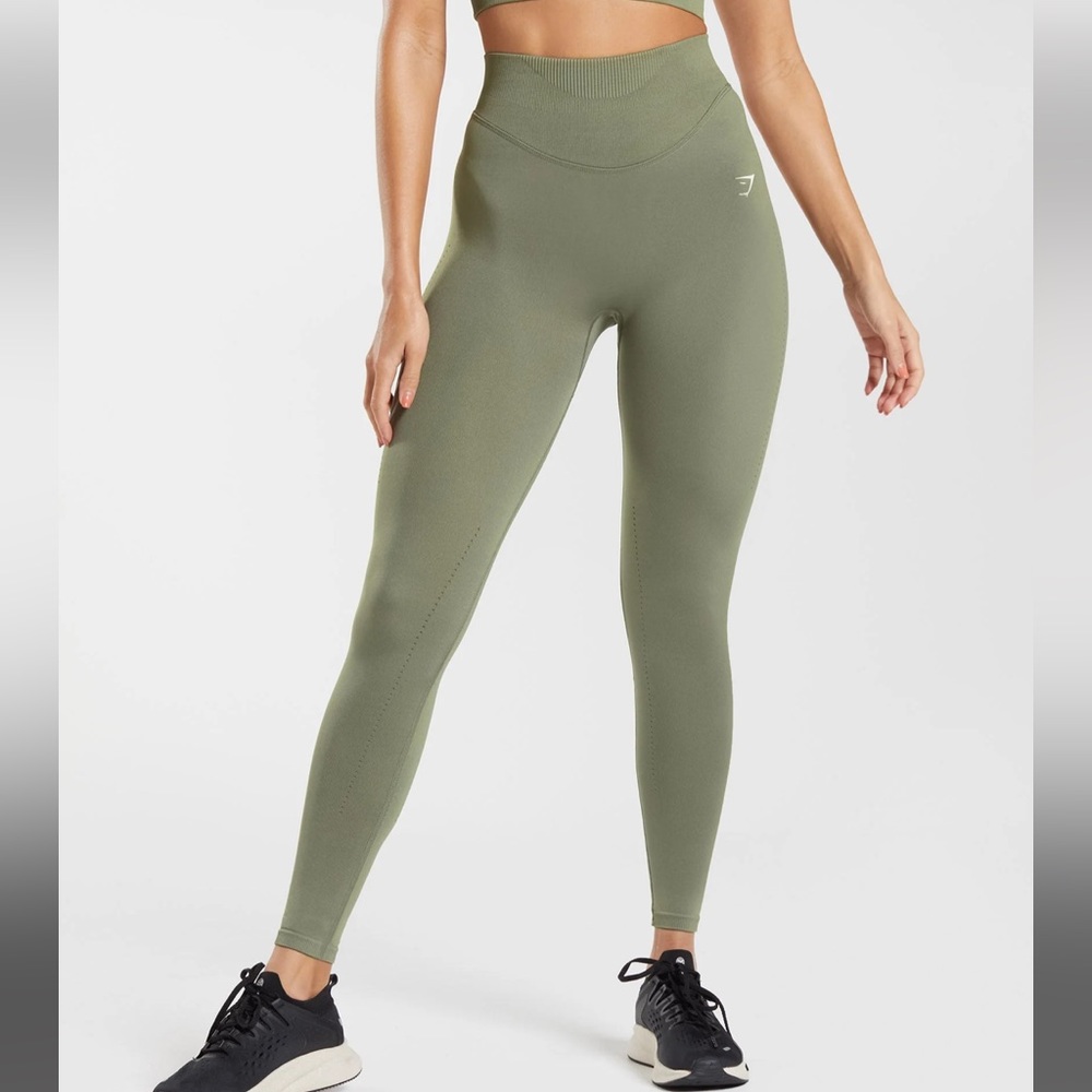 Gymshark Sweat Seamless Leggings - Dusty Olive